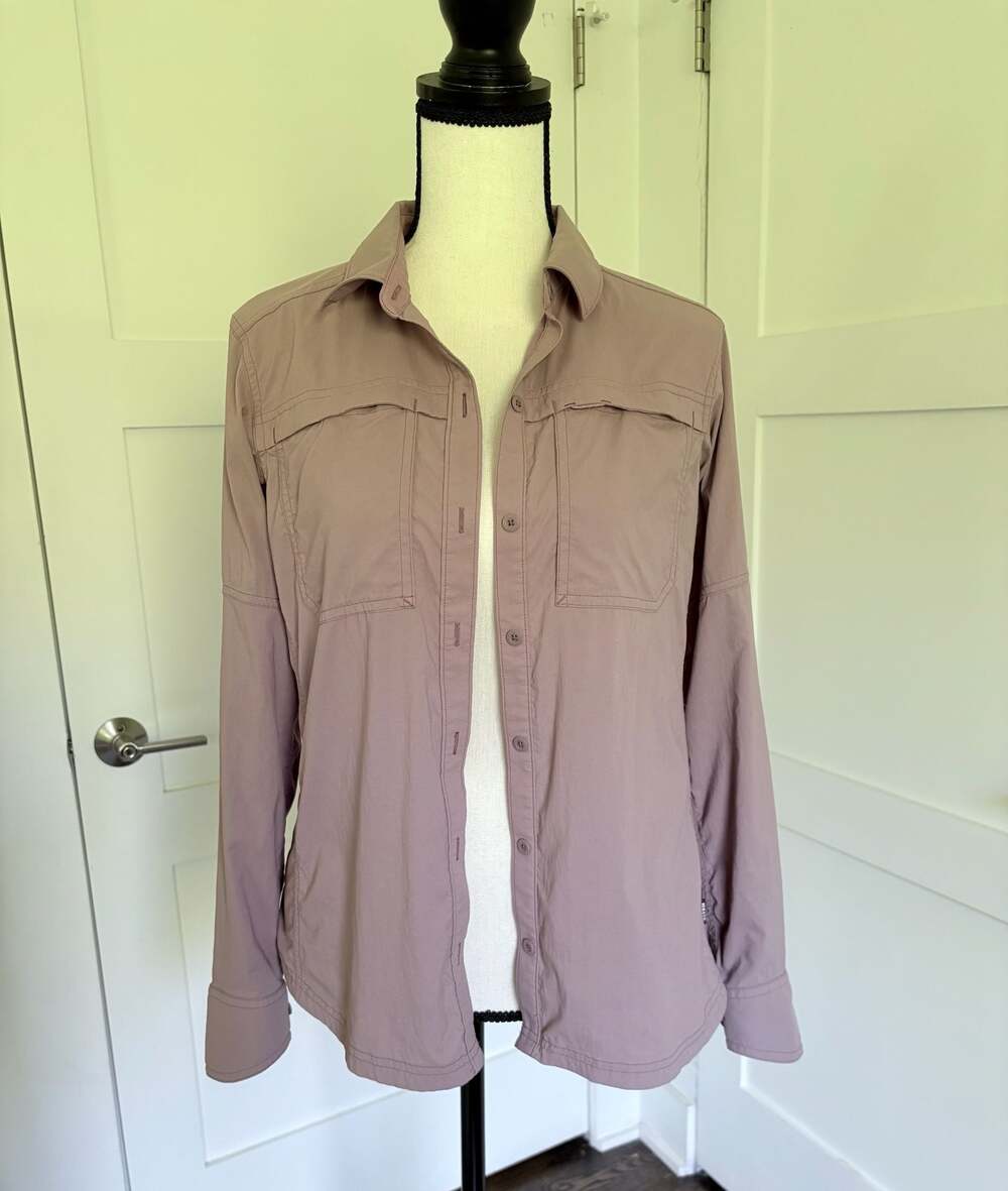 REI Co-op Women's Sahara Solid Long-Sleeve Button-Up Hiking Shirt Size Small